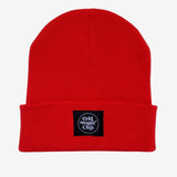 Cold Water Club Rib Knit Beanie in Red
