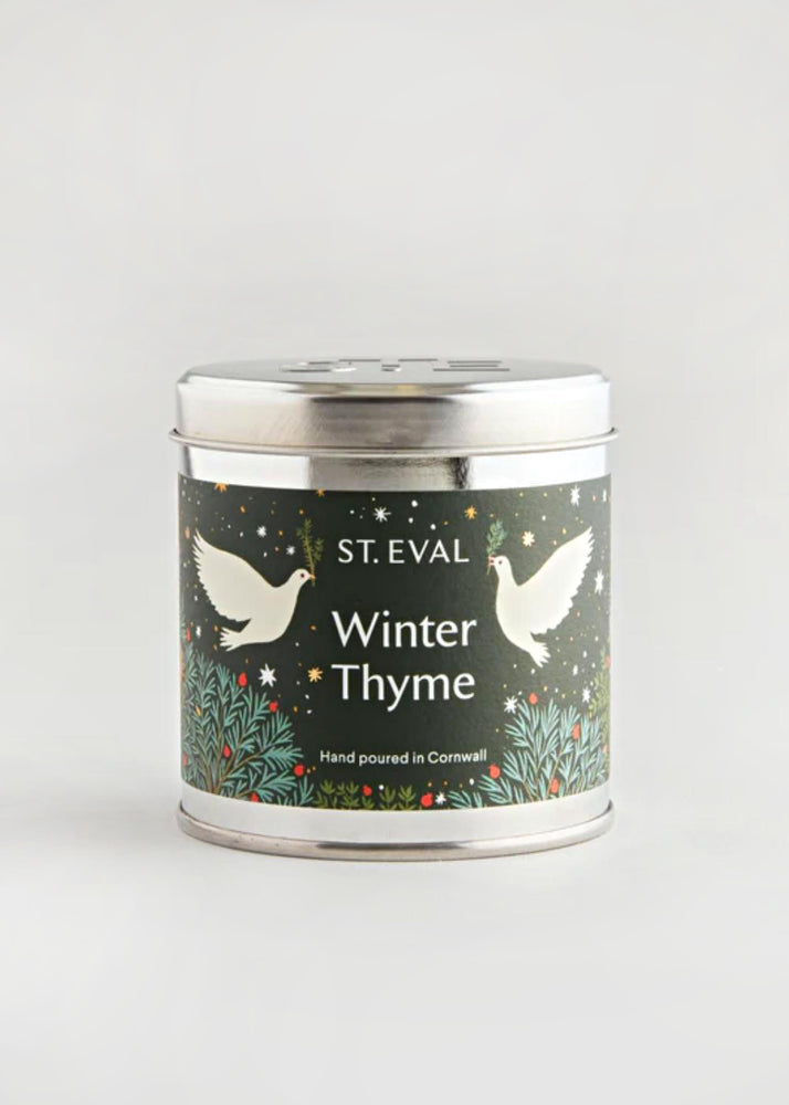 Winter Thyme Scented Christmas Tinned Candle