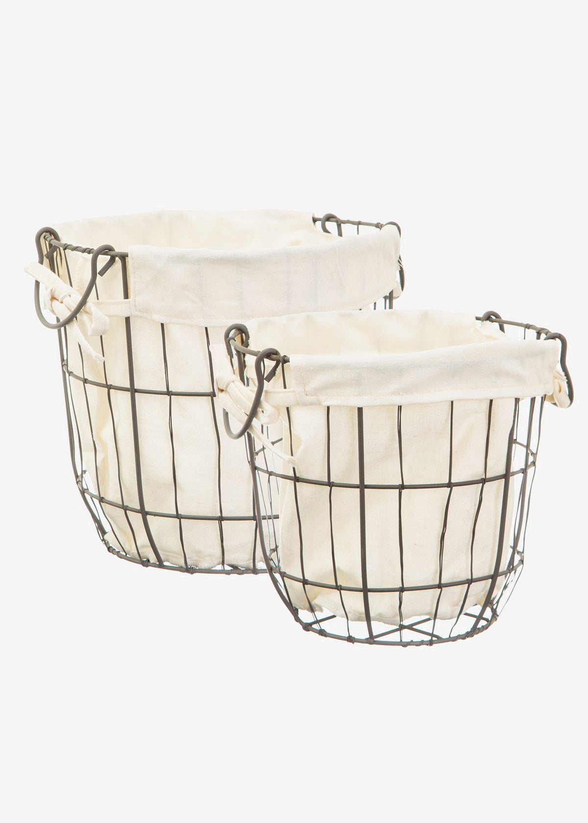 Load image into Gallery viewer, Set of Two Wire Storage Baskets
