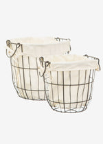 Set of Two Wire Storage Baskets