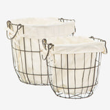 Set of Two Wire Storage Baskets