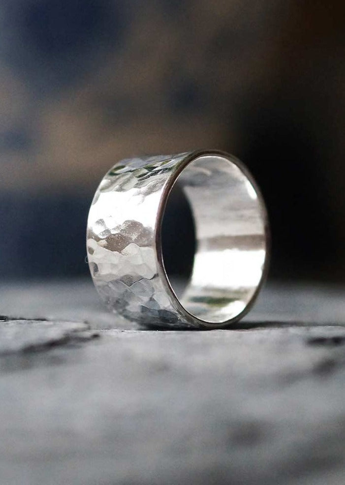 Chunky Glimmer Sterling Silver Ring by Sadie Jewellery