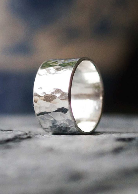 Chunky Glimmer Sterling Silver Ring by Sadie Jewellery