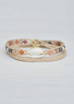 Double Wrap Cowrie Shell Natural Bracelet