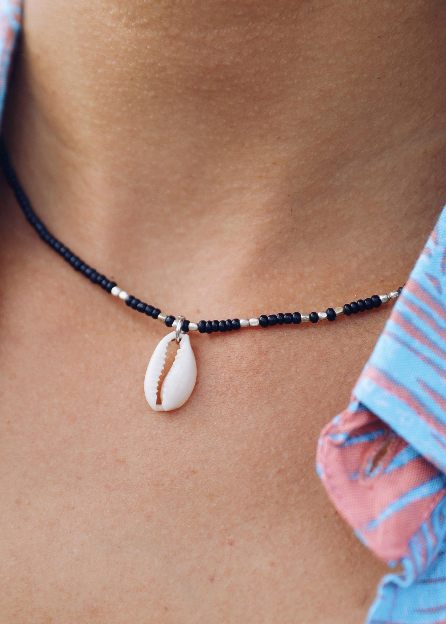 Black Waikiki Cowrie Necklace by At Aloha