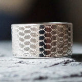 Chunky Mermaid Scale Sterling Silver Ring by Sadie Jewellery
