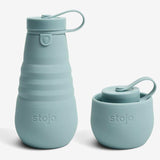 Aquamarine Collapsible Water Bottle 590ml by Stojo