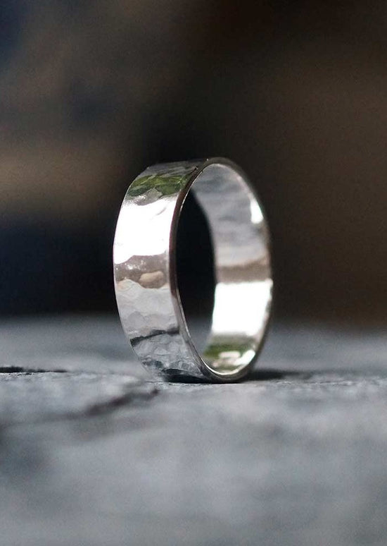 Thin Glimmer Sterling Silver Ring by Sadie Jewellery