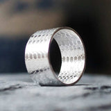 Chunky Mermaid Scale Sterling Silver Ring by Sadie Jewellery