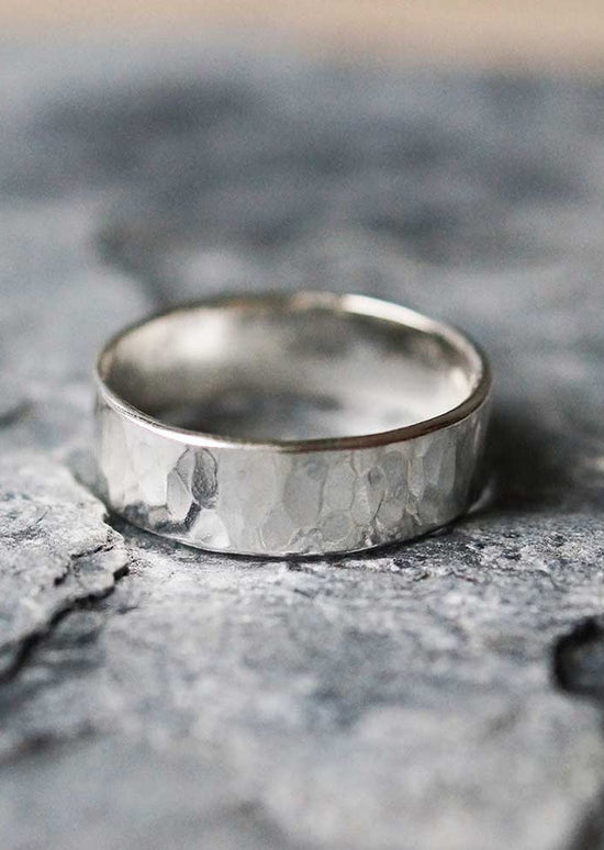 Thin Glimmer Sterling Silver Ring by Sadie Jewellery