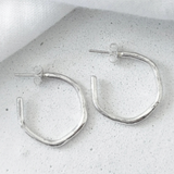 Midi Wave Hoop Earrings by DaisyV Jewellery